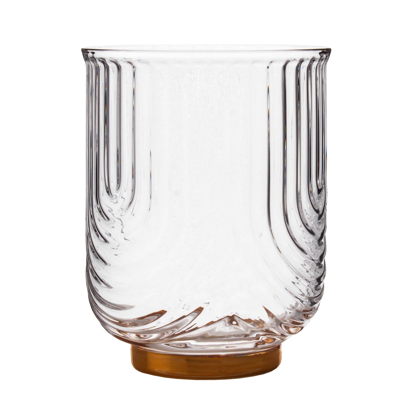 BarConic® 12 oz Gilded Tumbler Glass - Elegant Drinking Cup for Cocktails, Whiskey & Iced Coffee | Perfect for Home Bar, Parties & Gifts