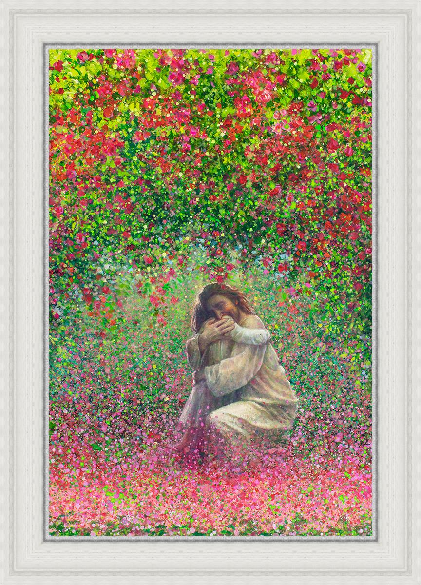 Here In My Arms By Yongsung Kim - Inspirational Christian Wall Art Print for Home & Office Decor - Perfect for Living Room, Bedroom, Church Gift
