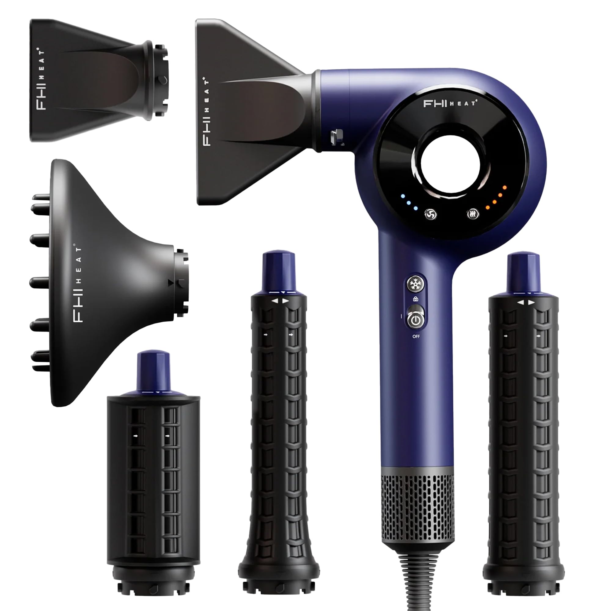 VersaSphere Pro Air 6-in-1 Professional Hair Dryer with Diffuser - Ionic Blow Dryer for Frizz Control & Fast Drying | Salon Quality Styler for Curly, Straight & Wavy Hair at Home