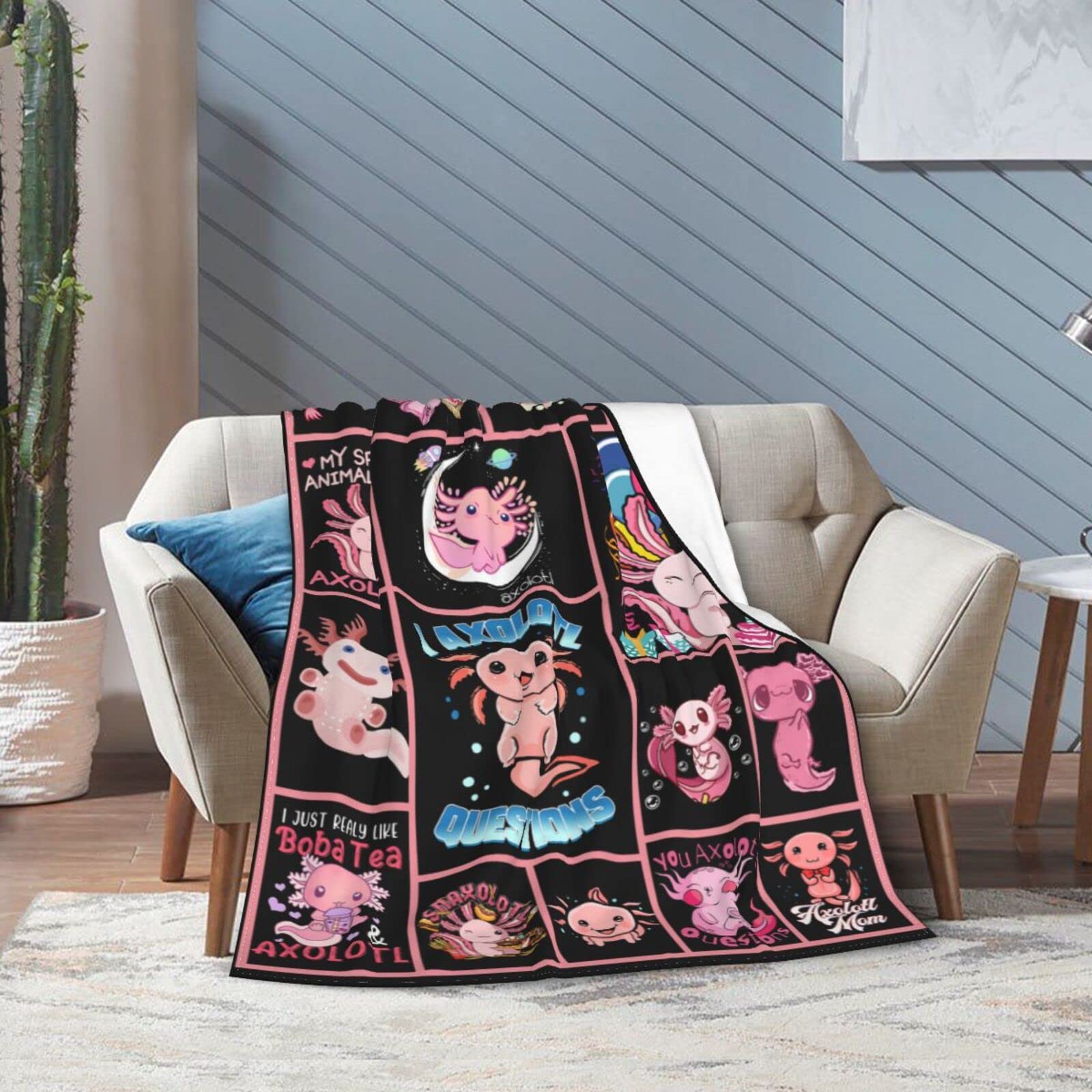 Ultra Soft Cute Axolotl Blanket for Women & Kids - 50
