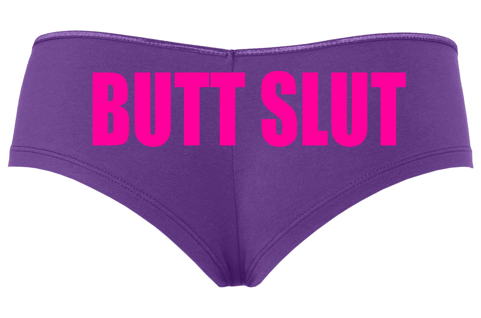 Sexy Boyshort Underwear for Women - Flirty & Playful Butt Slut Design - Comfortable & Rude Panties for Lingerie, Role Play, and Special Occasions