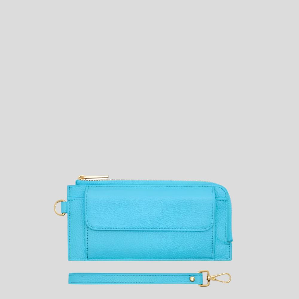 Slimline Leather Wallet for Men - RFID Blocking, Ultra Thin & Lightweight - Electric Blue - Perfect for Everyday Carry, Travel & Minimalist Lifestyle
