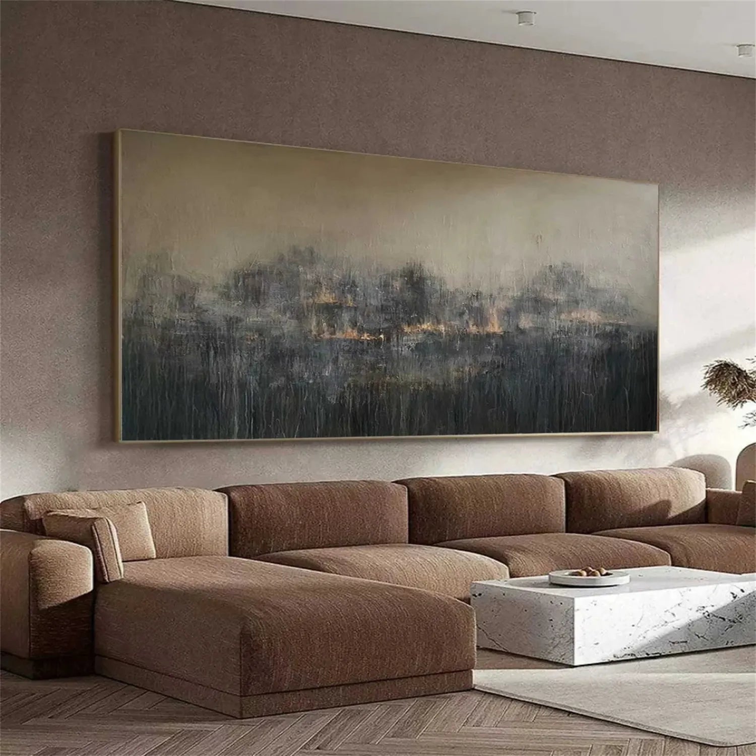 Abstract Painting #AB 173 - Modern Canvas Wall Art for Living Room, Bedroom & Office Decor | Handmade Contemporary Artwork