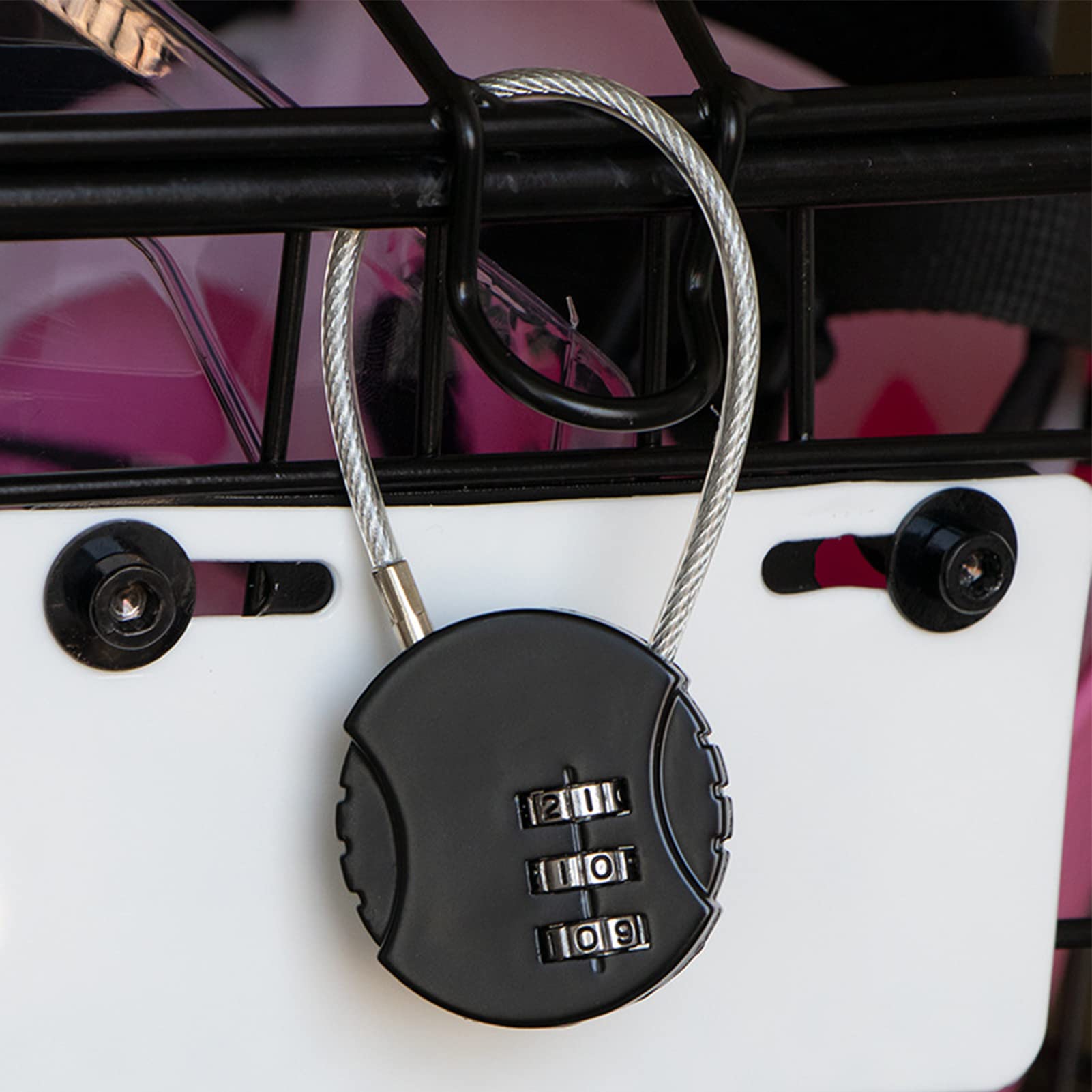 3 Digit Combination Padlock - Waterproof & Durable Silver Locker Lock for School, Gym, Shed, Fence & Backyard | Secure Outdoor & Indoor Use for Lockers, Gates & Storage