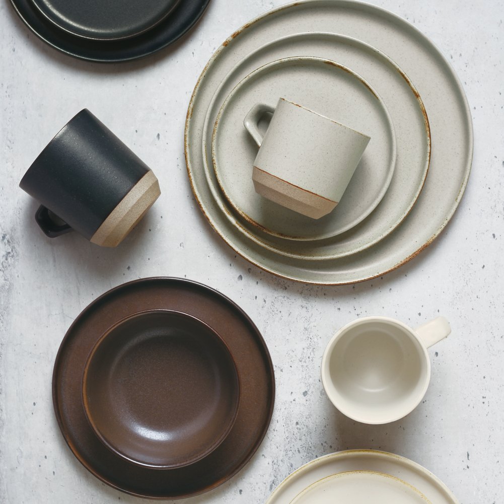 KINTO CLK-151 29546 Deep Plate - 8.3 Inch (210mm) Microwave & Dishwasher Safe Beige Ceramic Dinner Plate - Perfect for Dining, Entertaining & Everyday Meals