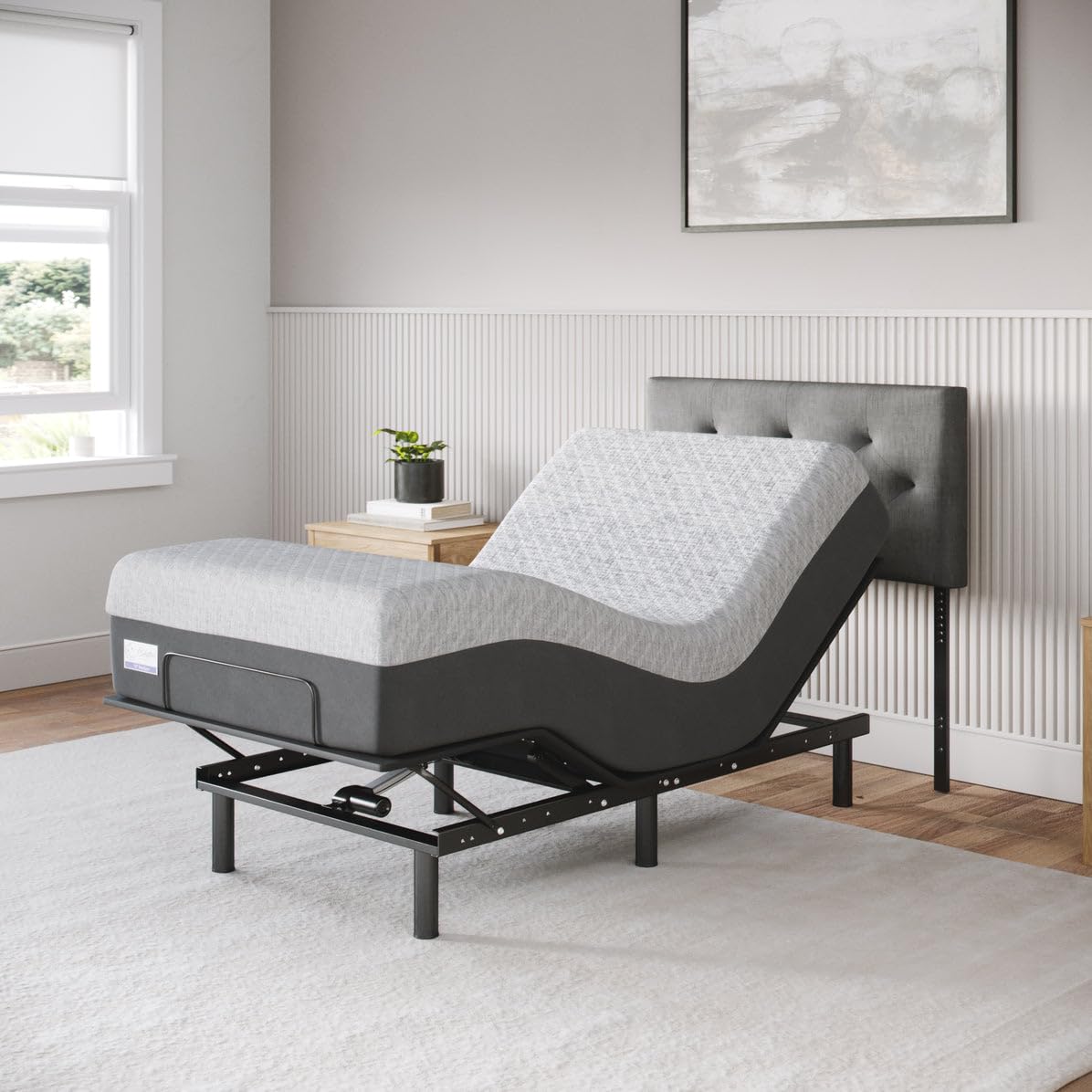 Aurora Adjustable Bed Base Frame Only - Easy Assembly, Head & Foot Lift, Zero Gravity, Memory Positions - Twin XL - Perfect for Home, Office & Guest Room Comfort
