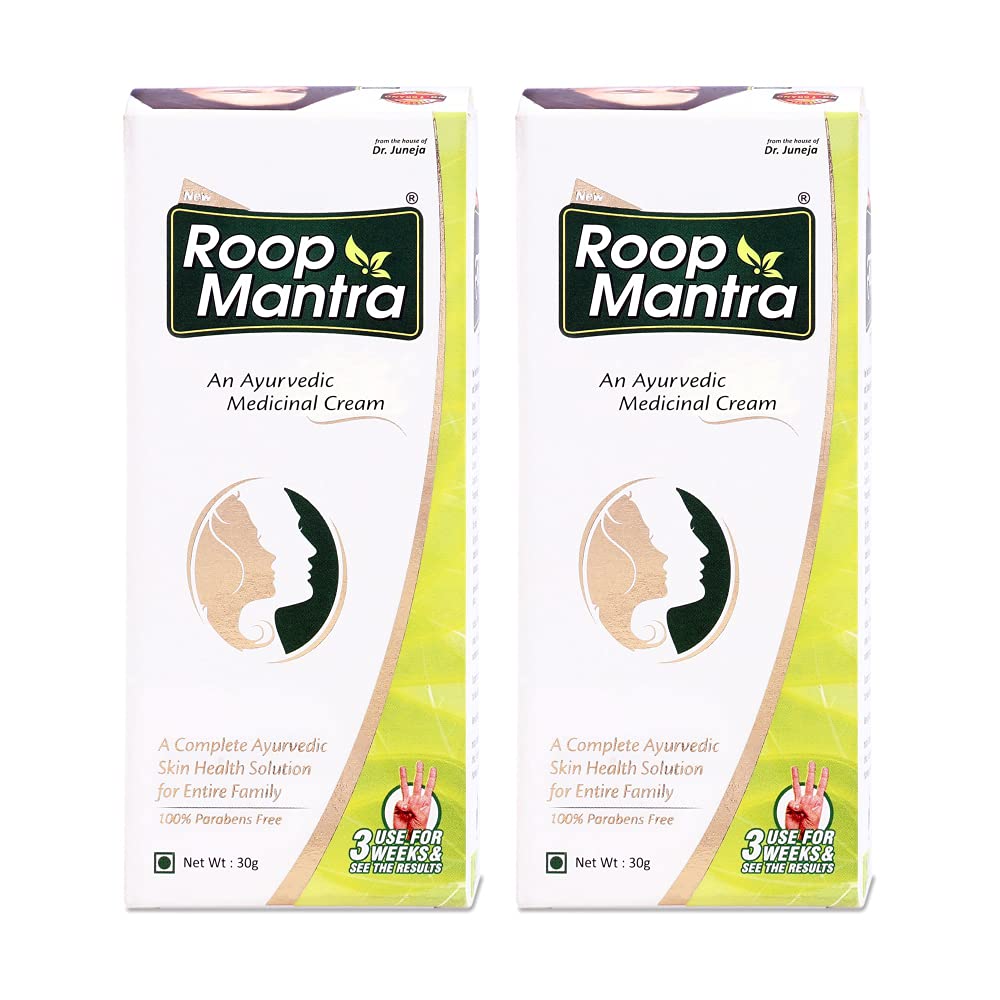Roop Mantra Ayurvedic Fairness Face Cream - 30g (Pack of 2) | Natural Skin Brightening & Glow Enhancement | Perfect for Daily Skincare Routine & Special Occasions