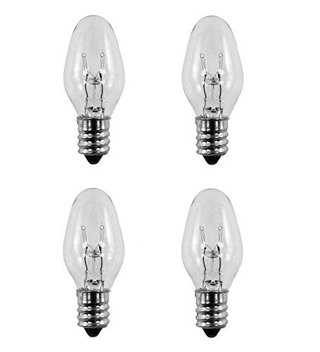 HASMX 4 Pack 15W 120V Scentsy Plug-in Nightlight Wax Warmer Replacement Bulbs - Candelabra Base E12 Screw-in Light Bulbs for Home Fragrance Diffusers & Aromatherapy