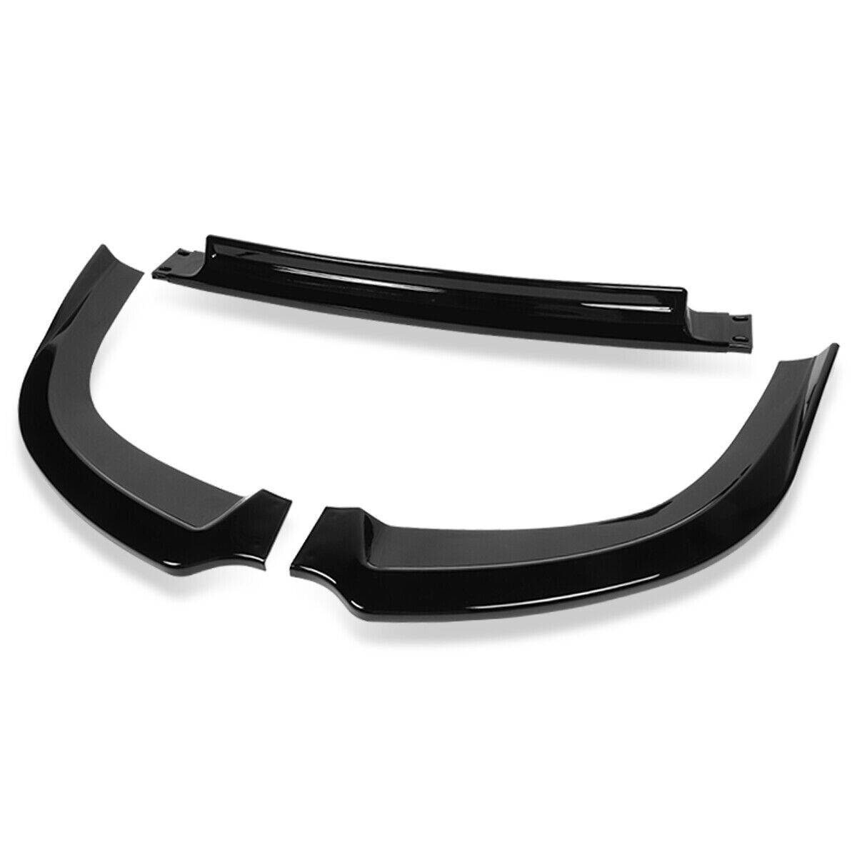2009-2015 Mitsubishi Lancer Sedan Base Model Front Lip Spoiler - RA Style 3-Piece Glossy Black Polyurethane Bumper Lip Kit for Enhanced Aerodynamics & Sporty Look - Perfect for Car Enthusiasts & Street Racing Upgrades