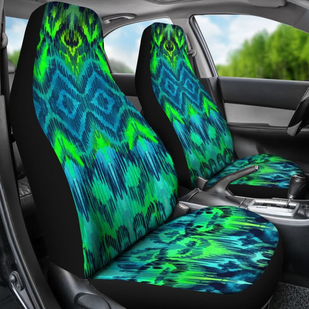 Premium Blue Car Seat Covers with Aztec Design - Universal Fit for Cars, Trucks & SUVs - Stylish Protection for Road Trips & Daily Commutes