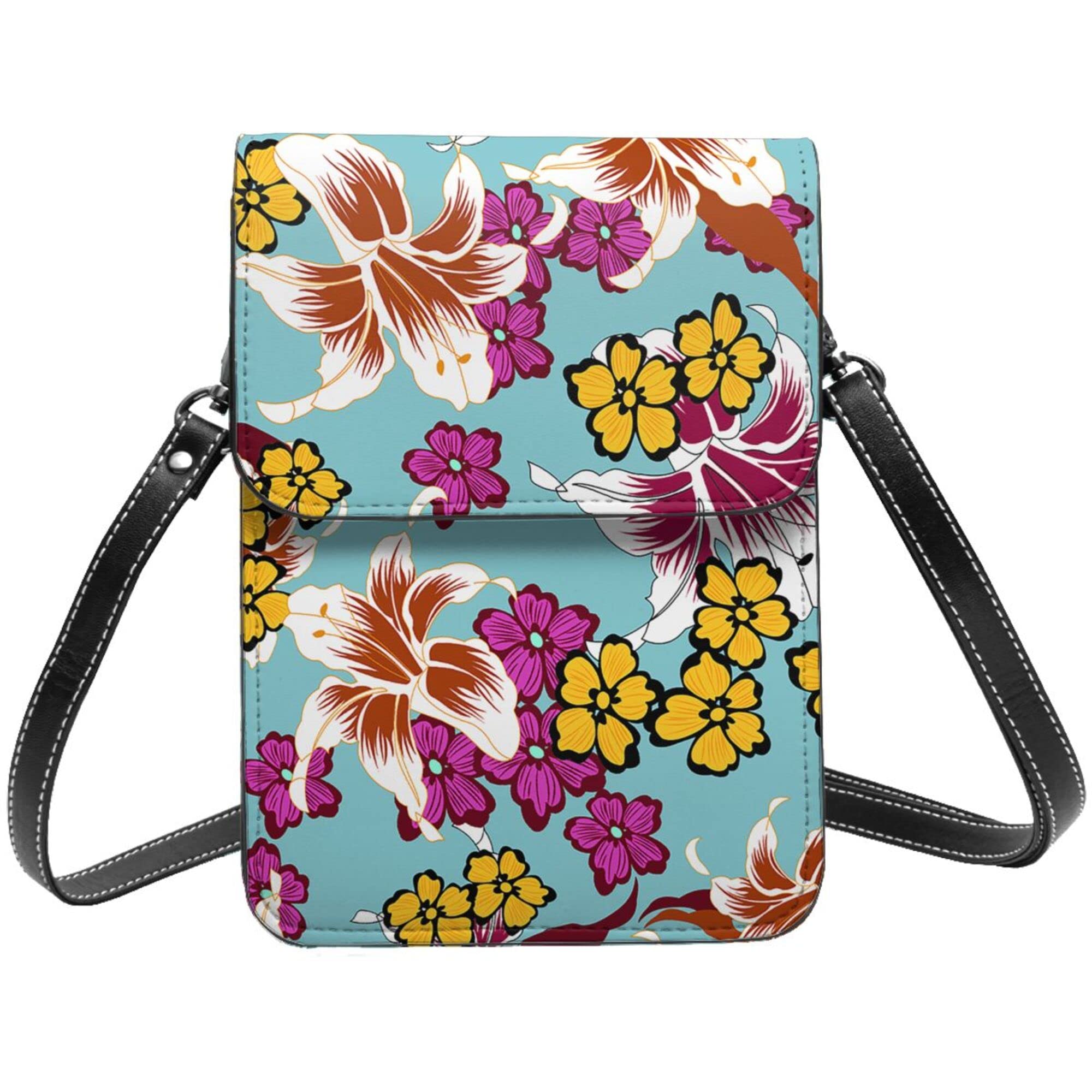 Women's Small Leather Crossbody Phone Purse - Lightweight Shoulder Bag & Wallet Holder for iPhone, Samsung | Perfect for Travel, Shopping, and Daily Essentials