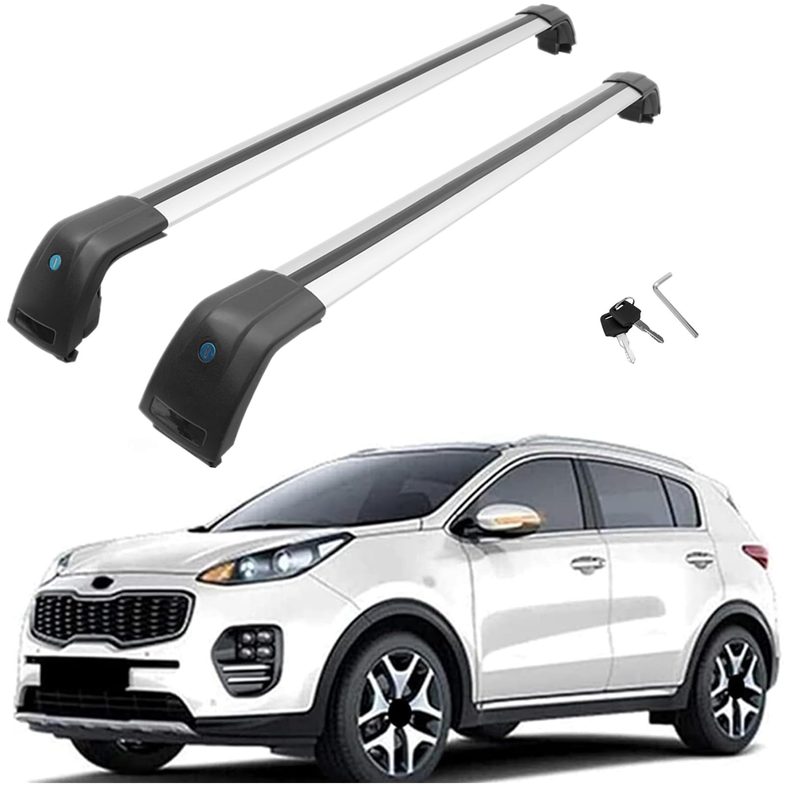 Premium Roof Rack Cross Bars for KIA Sportage 2016-2022 | Heavy-Duty Cargo Carrier | Perfect for Road Trips, Camping Gear & Luggage Storage