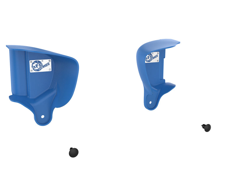 aFe Magnum FORCE Dynamic Air Scoop for 2015-2018 BMW M3 & 2015-2020 M4 - High Performance Cold Air Intake System (Blue) | Enhances Engine Cooling & Horsepower for Track & Street Driving