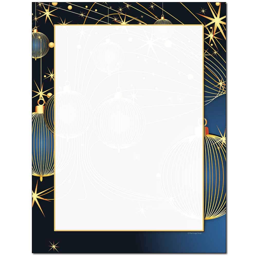 Holiday Decorative Letterhead Paper for Laser & Inkjet Printers - 25 Sheets Pack - Perfect for Christmas Cards, Invitations & Festive Stationery