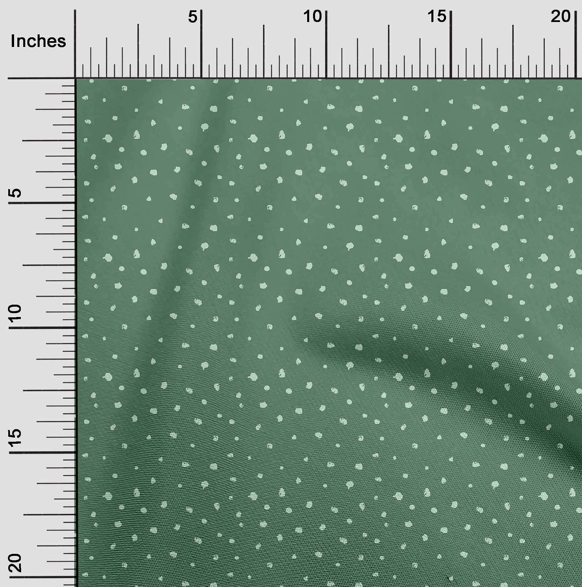oneOone Cotton Poplin Twill Green Fabric - 56 Inch Wide Printed Abstract Sewing Material by The Yard for DIY Clothing & Craft Projects | Perfect for Dresses, Quilts, and Home Decor