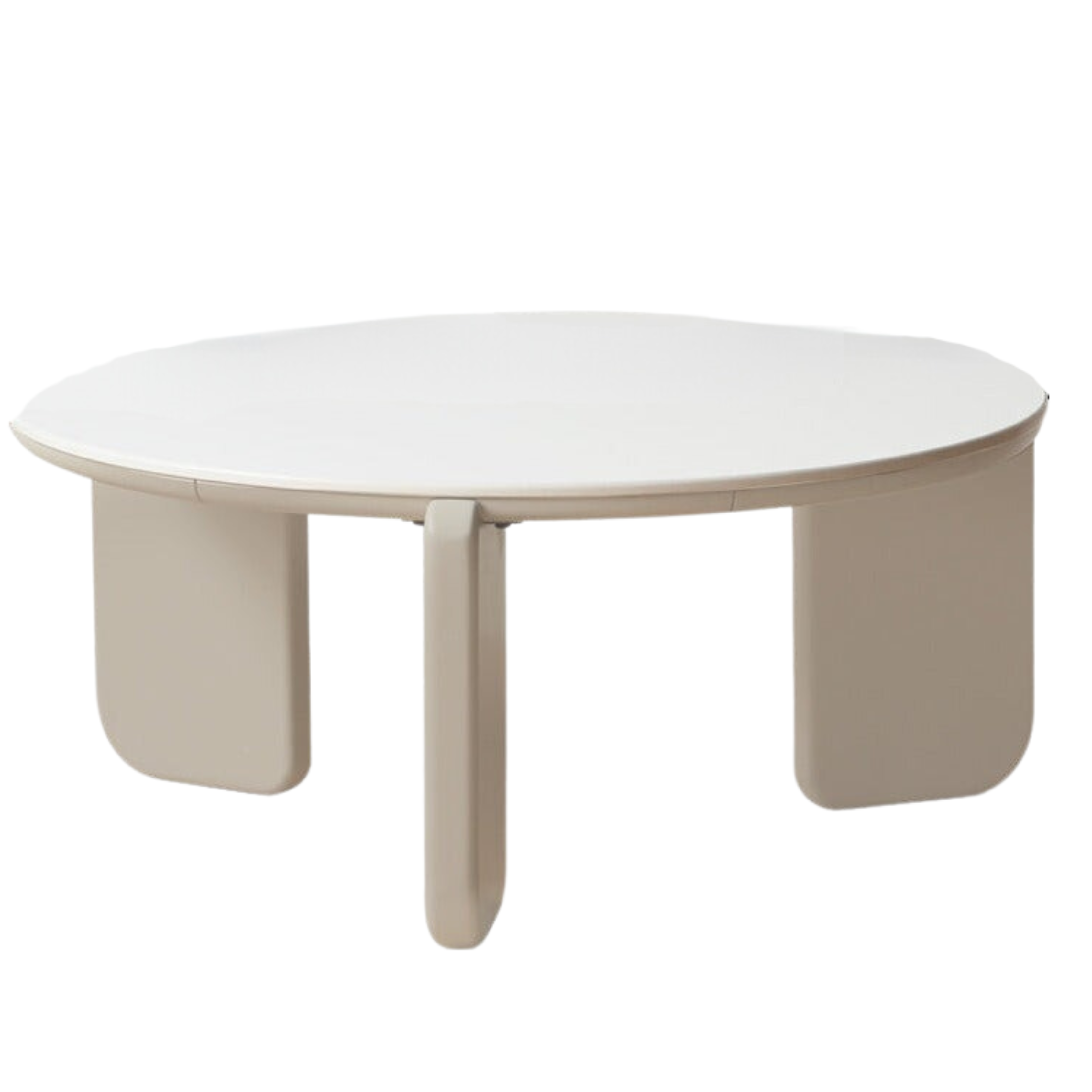31.5x31.5x13.8 inch / 80x80x35сm / tulipifera warm gray color  / poplar slate coffee table (ivory white)