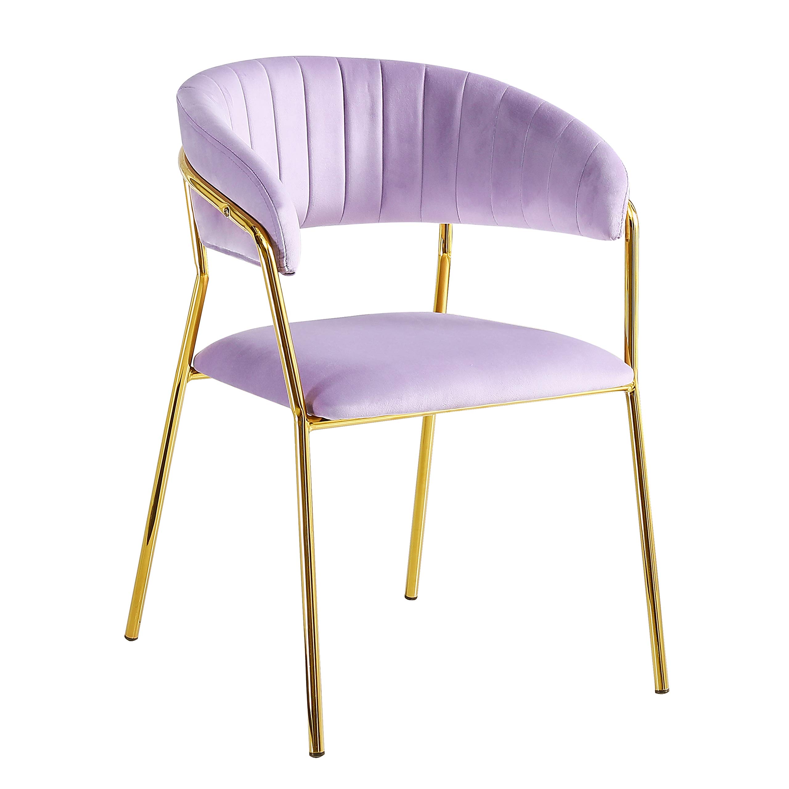 Best Tracy Modern Dining Chairs Set of 2 - Lavender Upholstered Kitchen Chairs for Dining Room, Breakfast Nook & Small Spaces