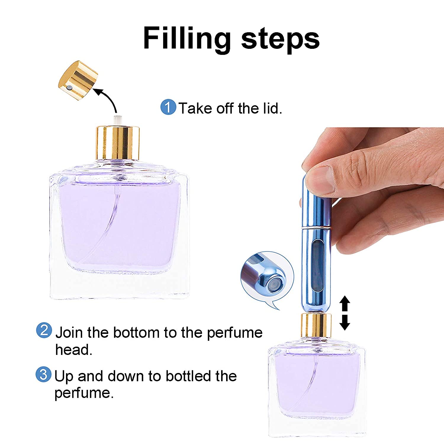 4PCS Refillable Perfume Atomizer Bottle - Portable Travel Mini Spray Bottles for Cologne & Essential Oils, Leak-Proof Fragrance Dispenser with Carrying Bag | Perfect for Travel, Gym, Office & Daily Use