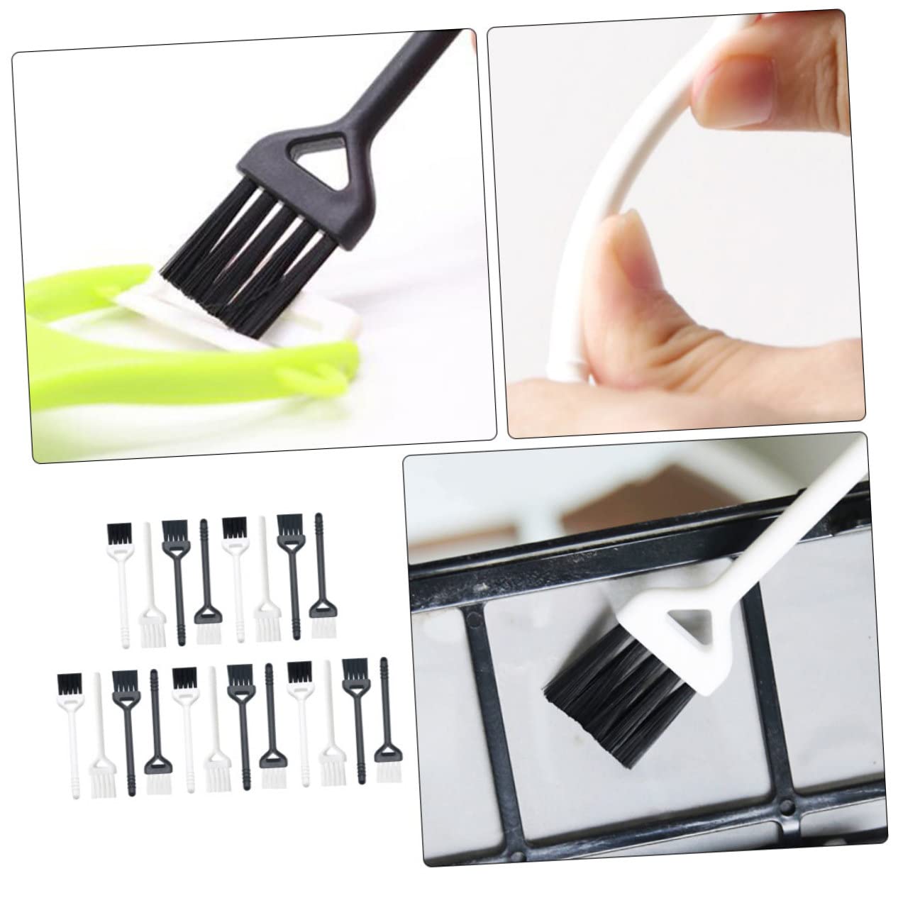 20pcs Portable Mini Razor Cleaning Brush Set - Electric Shaver & Mustache Trimmer Cleaner, Window & Computer Duster, Hair Brush for Home & Office Use