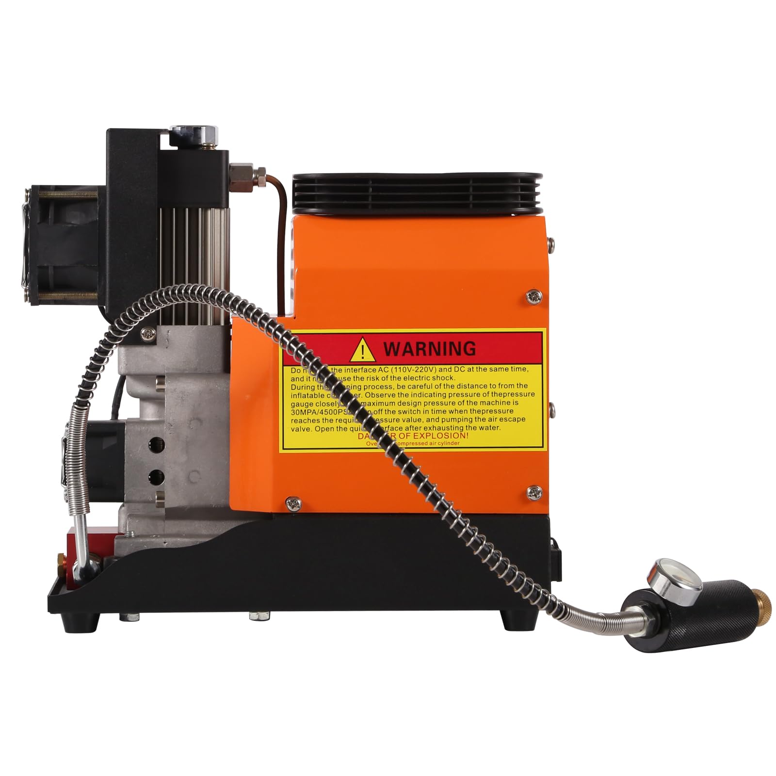 4500PSI High Pressure PCP Air Compressor - 12V DC & 110V AC Dual Power with Built-in Converter | Oil-Free Water-Free HPA Compressor for Paintball Guns, Air Rifles, Scuba Tanks | Portable Airgun Charger for Hunting, Shooting Sports & Outdoor Activities