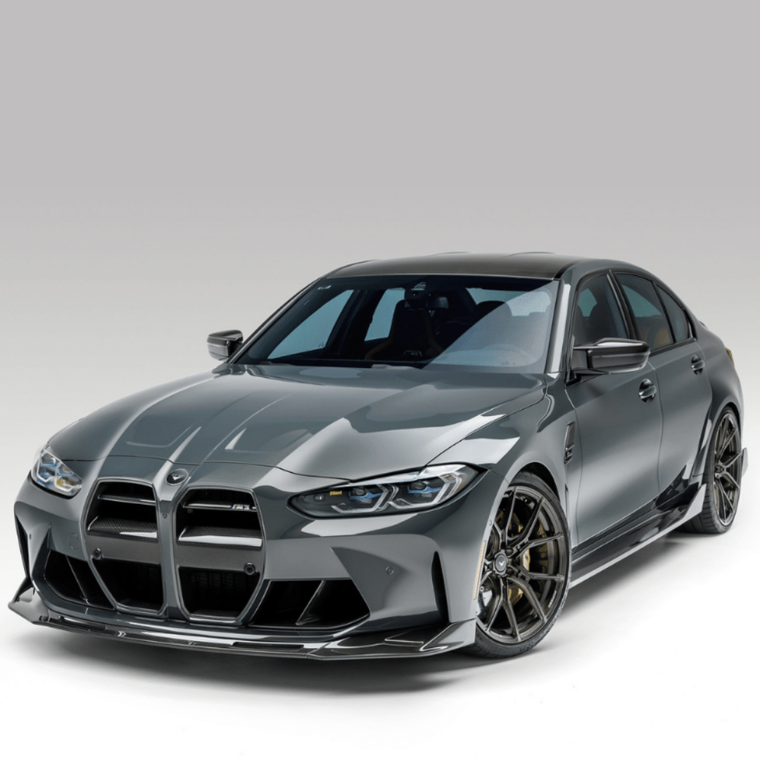 BMW G8X M3 M4 Carbon Fiber Front Lip Spoiler V Style™ - Enhance Aerodynamics & Style for Track & Street Performance