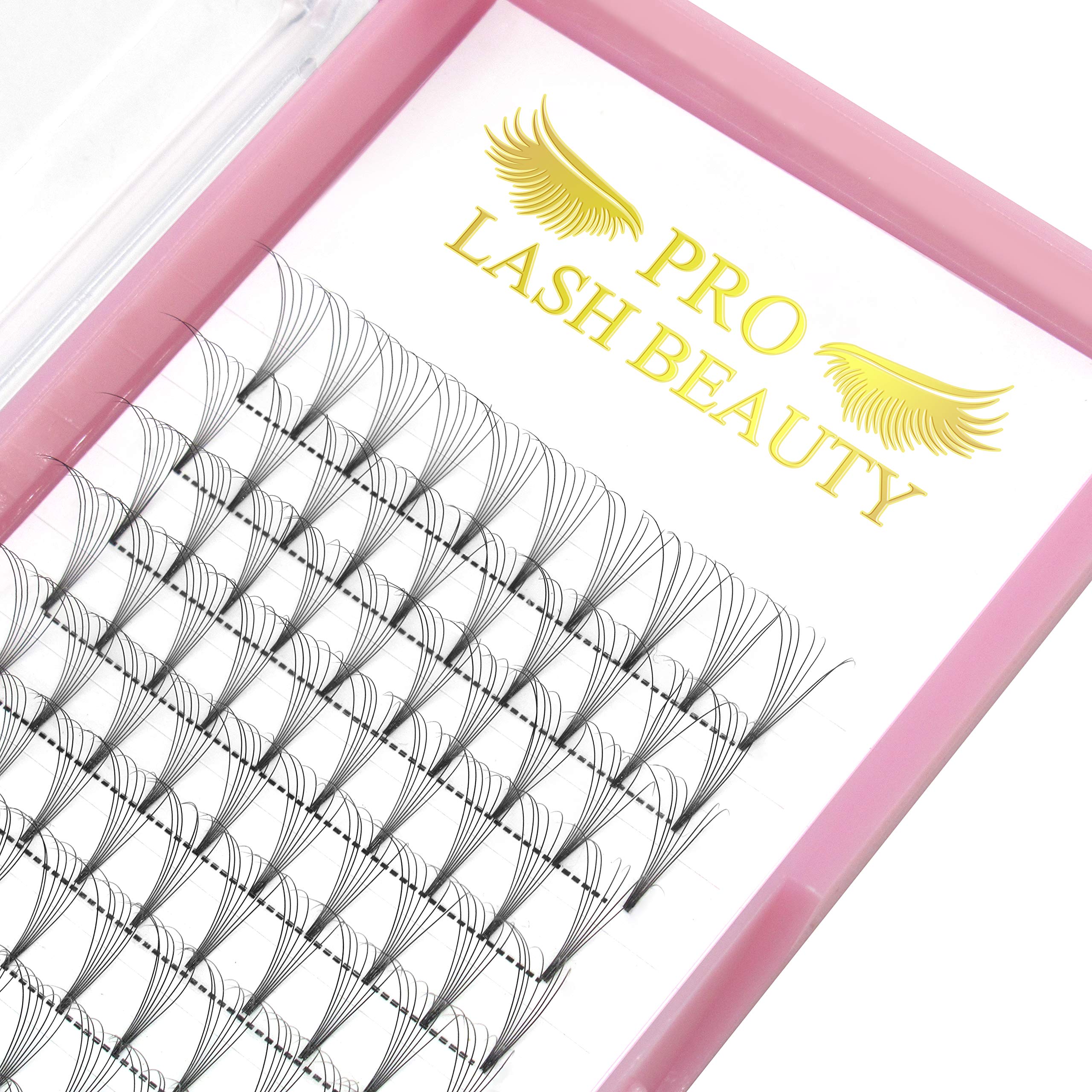 7D Volume Eyelash Extensions - 0.10mm Short Stem Premade Fans (3D/5D/7D, C/D Curl, 9-20mm) - Professional Salon Quality Lashes for Bridal, Party & Special Occasion Makeup