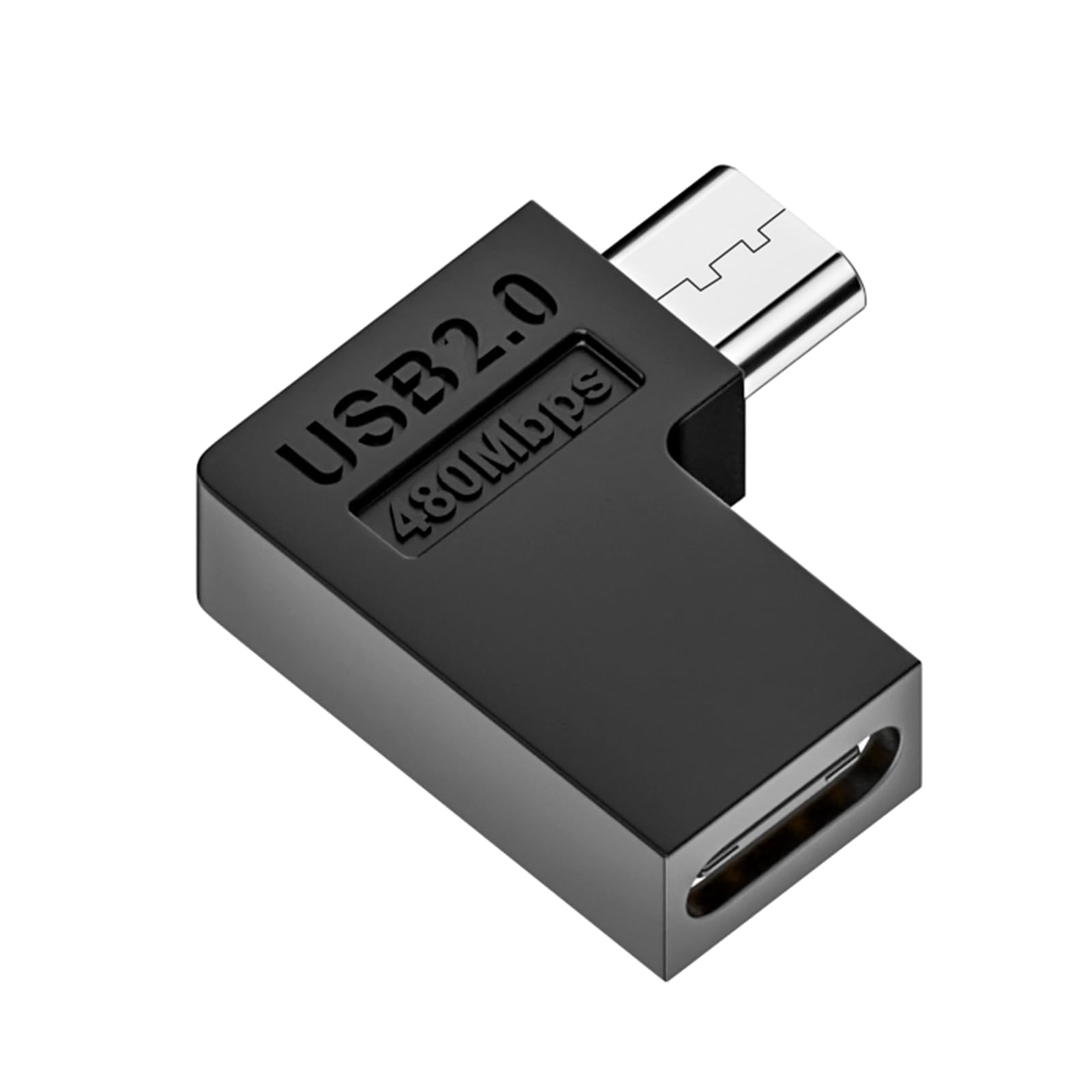 Exingk USB C to Micro USB Adapter - 480Mbps High-Speed Data Transfer, 90 Degree Angled Design for Easy Connection - Perfect for Smartphones, Tablets, and USB C Devices
