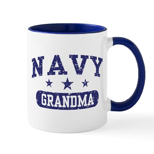 White/Navy Inside - Navy Grandma Mug