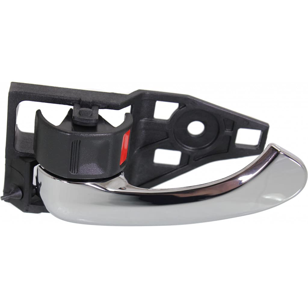 Toyota Camry Interior Door Handle with Chrome Lever & Lock Button - Front or Rear, Driver Side (2007-2011) | Fits All Submodels | Easy Replacement for Car Door Repair & Upgrade
