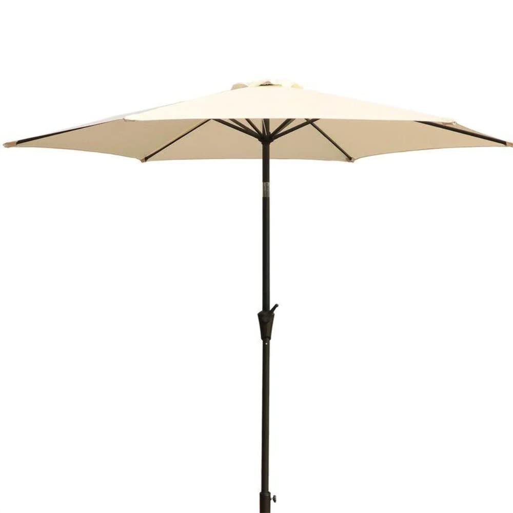 9ft Push Button Tilt Patio Umbrella with Crank - Outdoor Table Shade for Garden, Pool & Restaurant Use