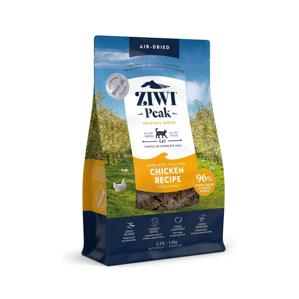 Premium Air-Dried Chicken Cat Food - Grain-Free, High-Protein Natural Cat Treats for Indoor & Outdoor Cats - Perfect for Training, Rewards & Daily Nutrition