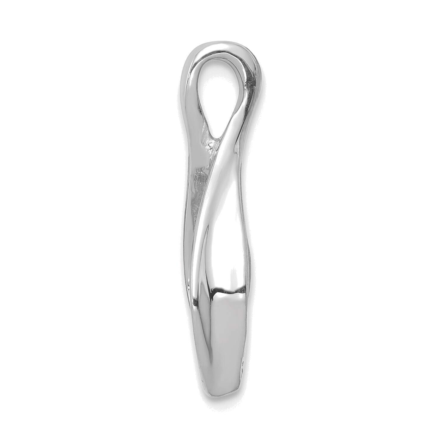 Bonyak 14K White Gold Reversible Omega Chain Slide Necklace - Elegant Jewelry for Women, Perfect for Parties, Weddings & Everyday Wear