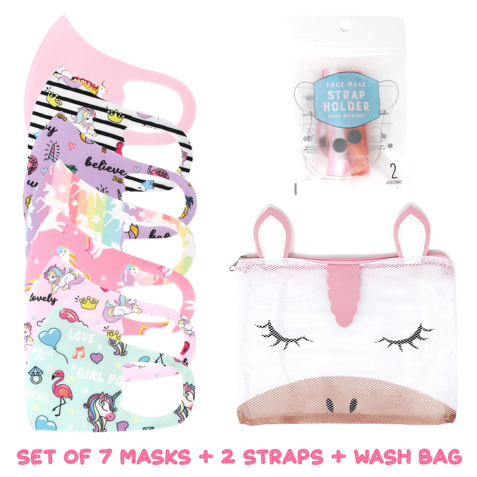 CBC Crown 6-Pack Halloween Face Masks for Adults & Kids - Washable & Breathable for Costume Parties
