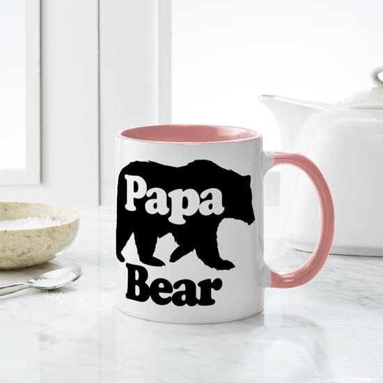 Papa Bear 11 oz (325 ml) Ceramic Coffee Mug - Gift for Dad, Father's Day Present - Perfect for Home, Office & Camping Use
