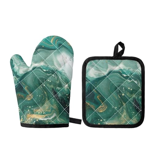 Green Marble Print