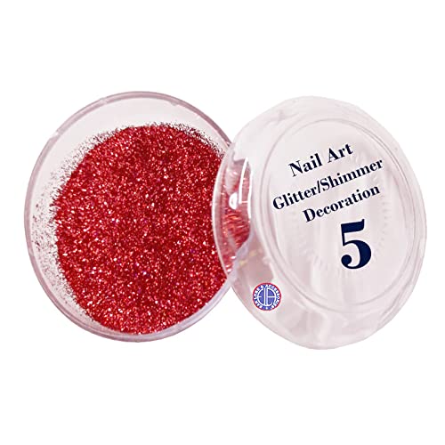 Red Glitter Nail Art Decoration for Ear Lobe & Accessories | Shimmering Nail Glitter for DIY Manicure, Party Makeup & Festival Cosmetics
