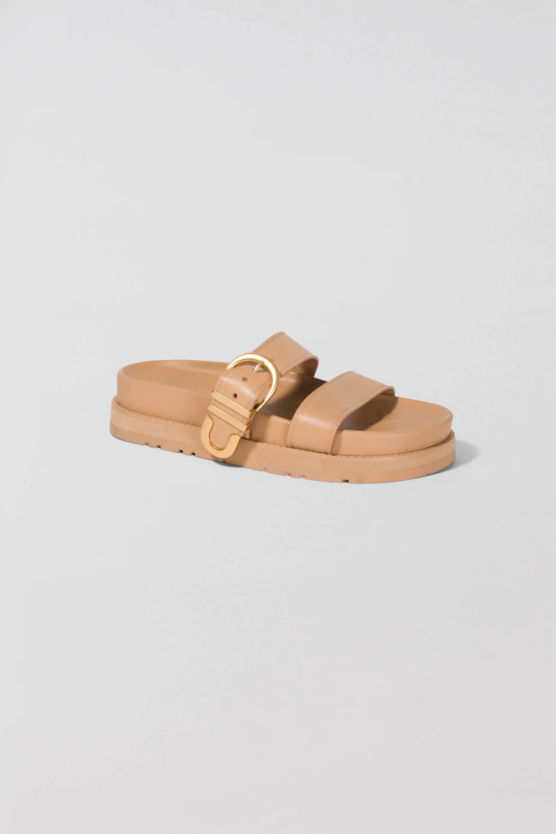 Aida Buckle Sandal Women's Casual Strappy Sandals in Camel Color - Perfect for Beach, Vacation and Summer Outfits