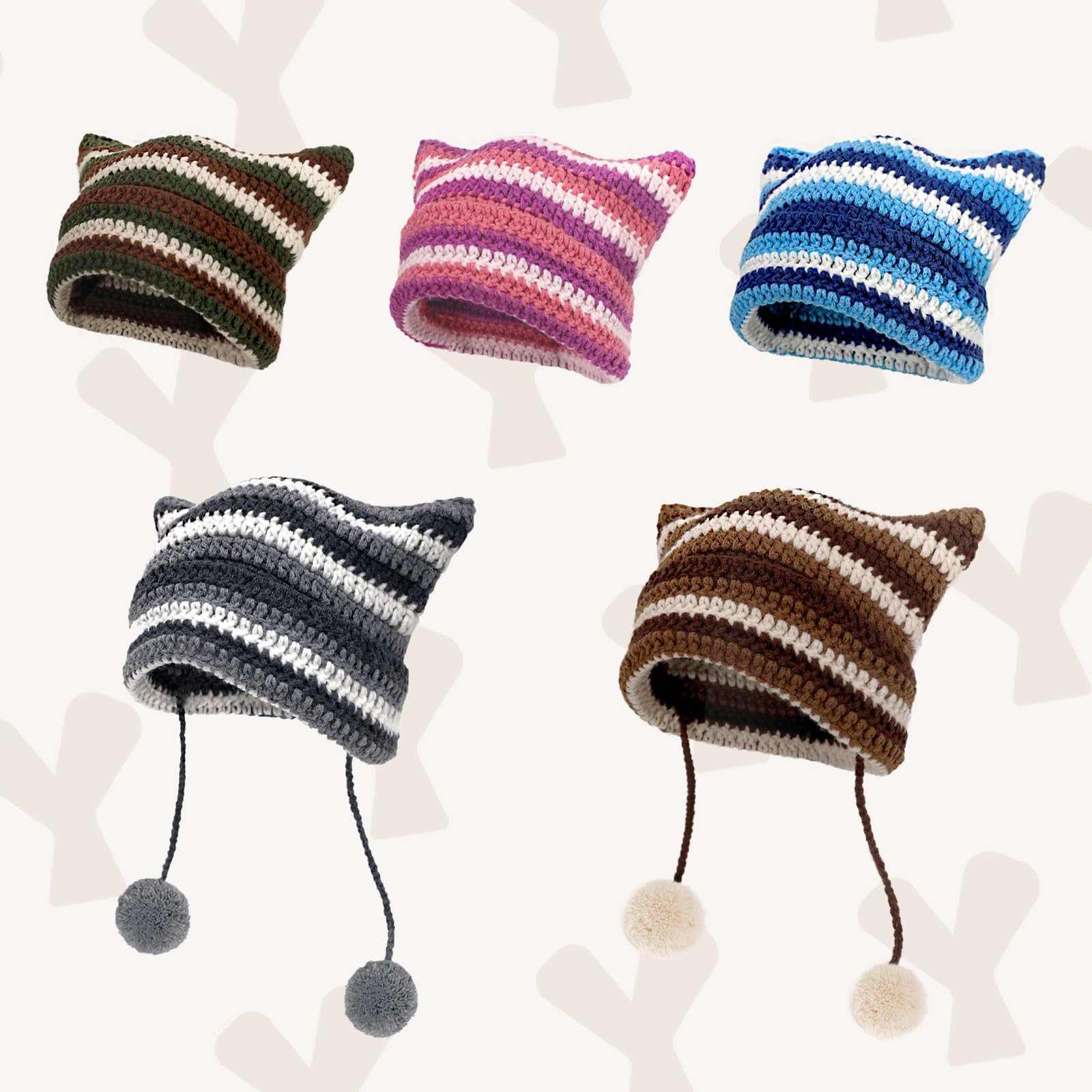 Yeezhee Beginner Crochet Kit - Complete Crochet Hat Starter Set with Yarn, Hooks & Step-by-Step Video Tutorials | DIY Cat Beanie Knitting Kit for Adults & Teens (Folivora) | Perfect for Crafting, Gifts & Relaxation