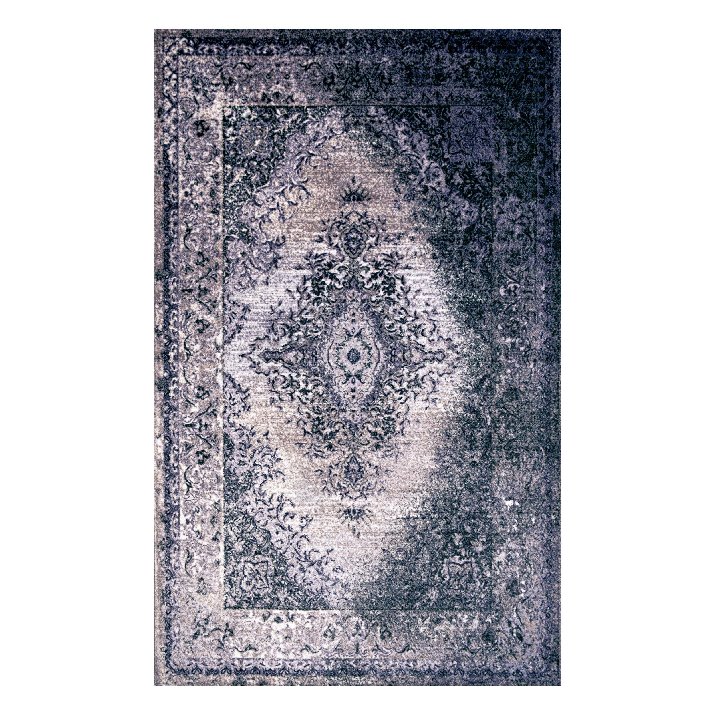 Eldwin Medallion Non-Slip Washable Indoor Area Rug - Perfect for Living Room, Bedroom, and Home Decor