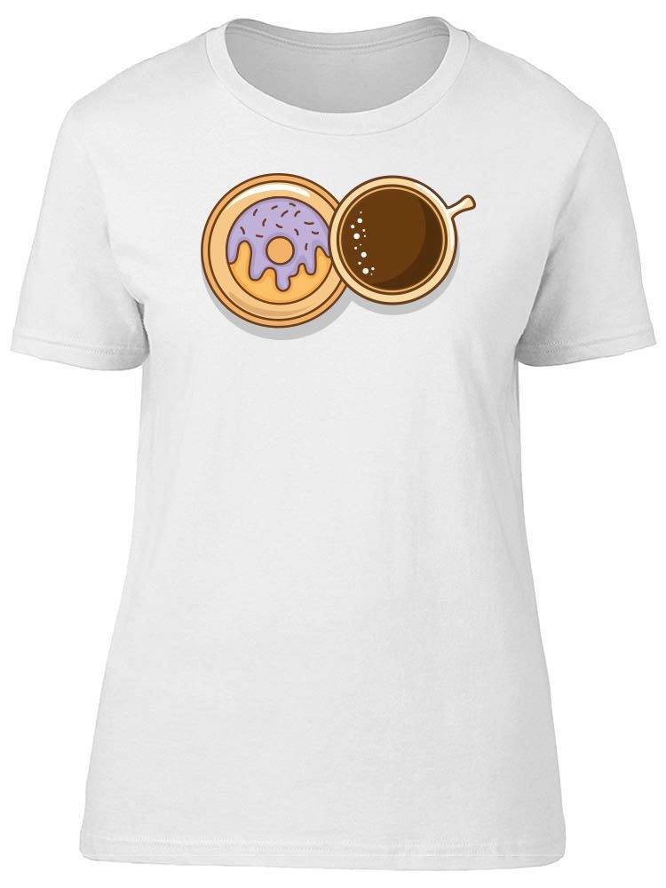 Smartprints Coffee & Donuts Graphic T-Shirt for Men - Casual Comfort Fit Cotton Tee for Coffee Lovers, Donut Enthusiasts & Funny Gift Ideas