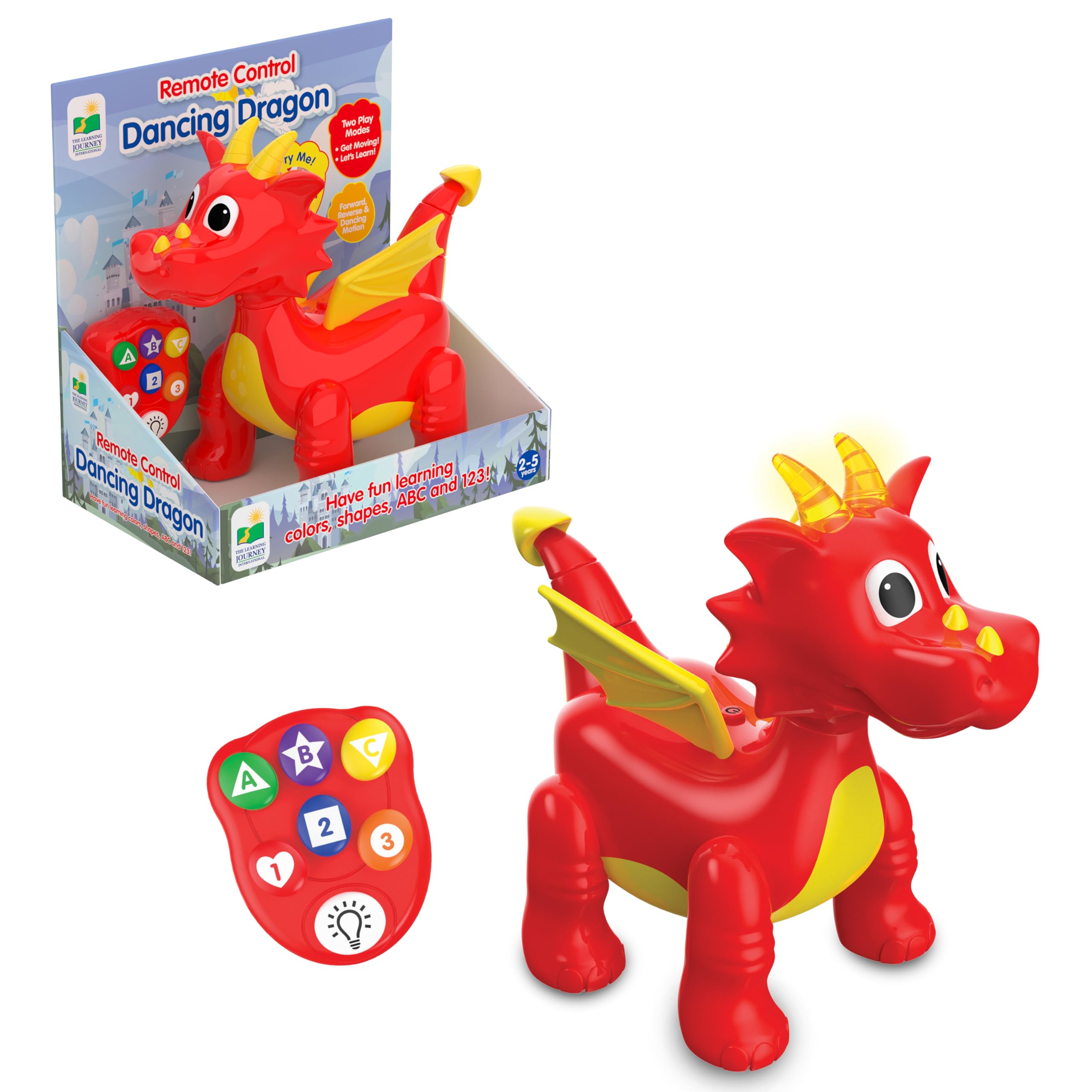 The Learning Journey Play & Learn - Award-Winning Infrared Remote Control Dancing Dragon Toy for Toddlers Ages 2+ | Interactive Learning & Fun Playtime Gift for Boys & Girls | Perfect for Birthday Parties, Preschool Education & Indoor Play Activities