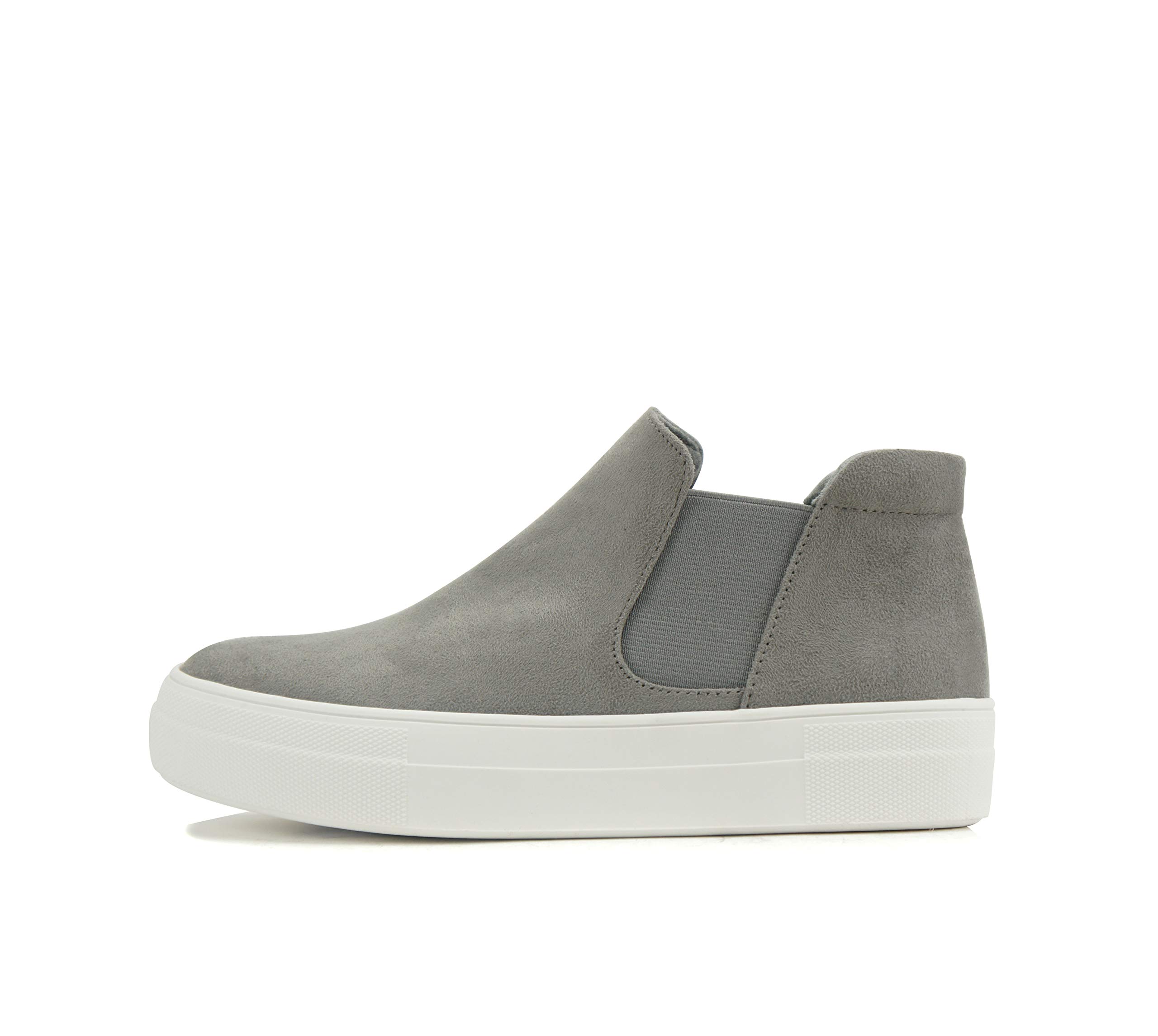 Soda Women's Woods Chelsea Canvas Platform Sneakers with Cushion Foam - Comfortable Casual Shoes for Walking, Work & Everyday Wear