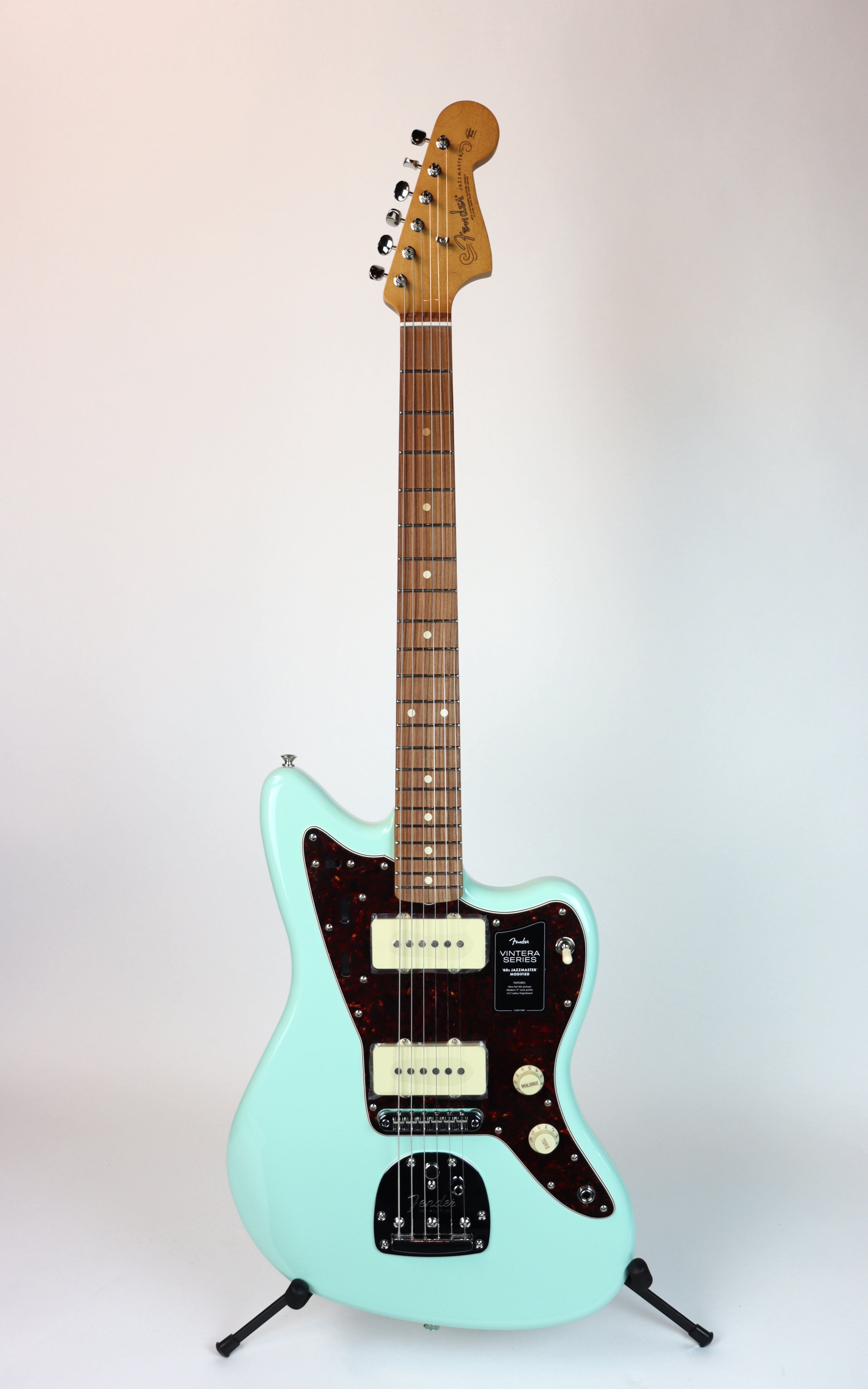 Fender Vintera '60s Jazzmaster Modified Electric Guitar in Surf Green - Perfect for Surf Rock, Indie & Alternative Music Performances