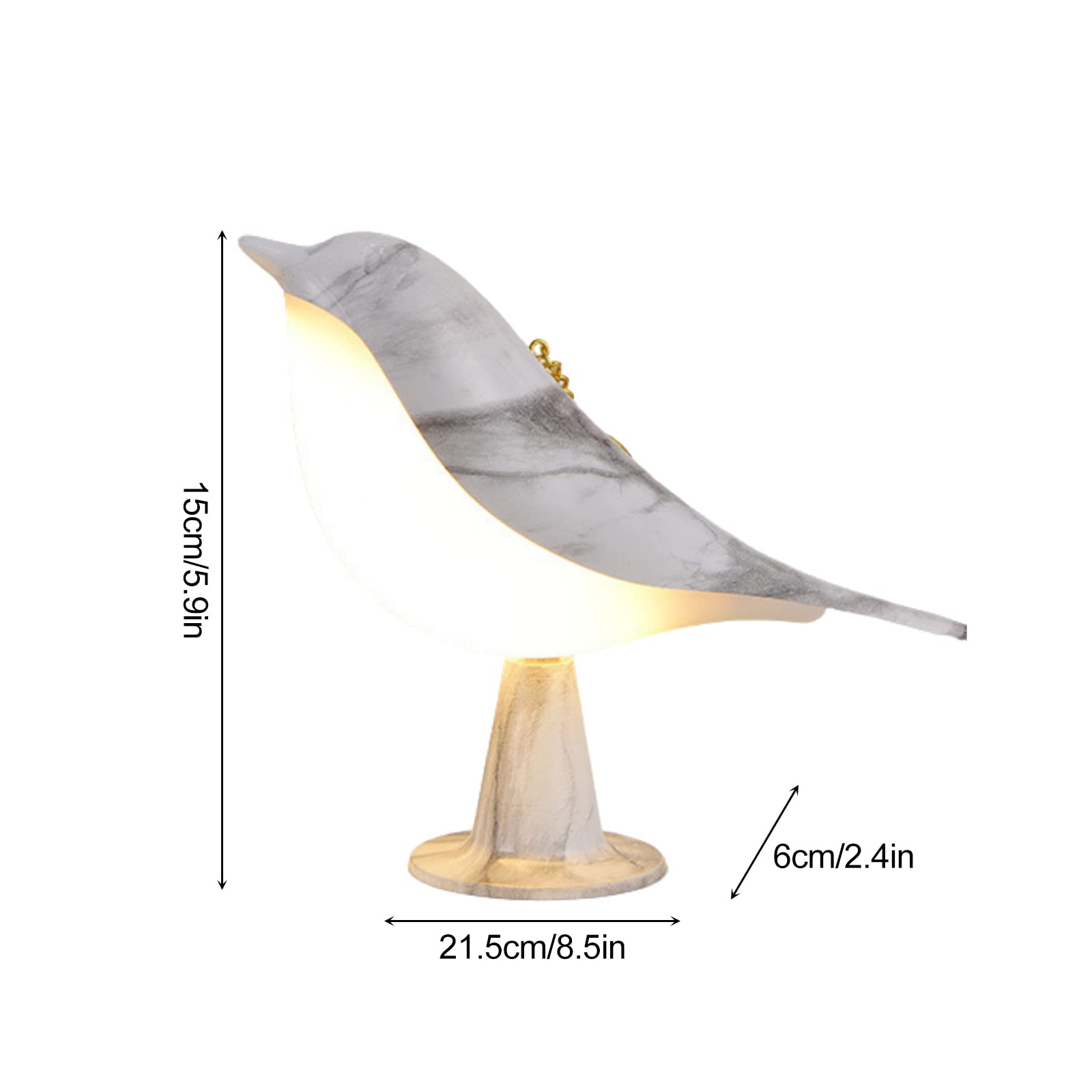 BestAlice Mahogany LED Table Lamp - 3-Way Dimmable Aroma Diffuser with USB Port, Modern Bird Night Light for Bedroom, Living Room & Home Office - Perfect for Relaxation, Reading & Aromatherapy