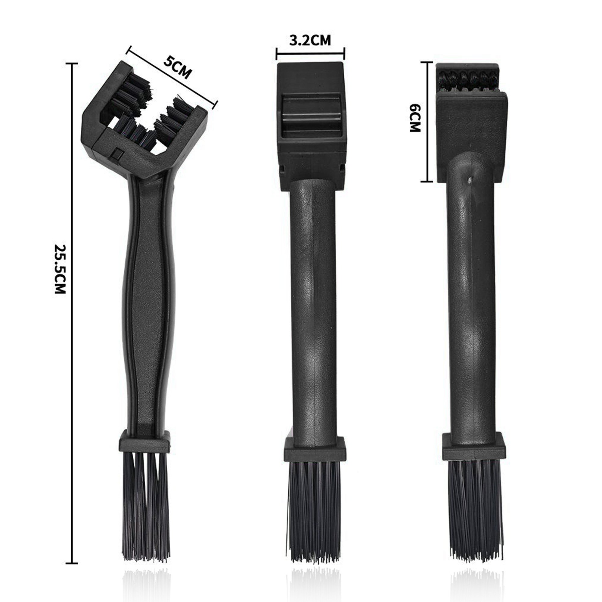 Oumers Bike Cleaning Brush Kit - Motorcycle & Bicycle Chain Cleaner Tool for Crank, Tire, Sprocket & Hard-to-Reach Areas - Durable Cycling Maintenance Brush Set Fits All Bikes - Perfect for Road, Mountain & Commuter Bike Cleaning