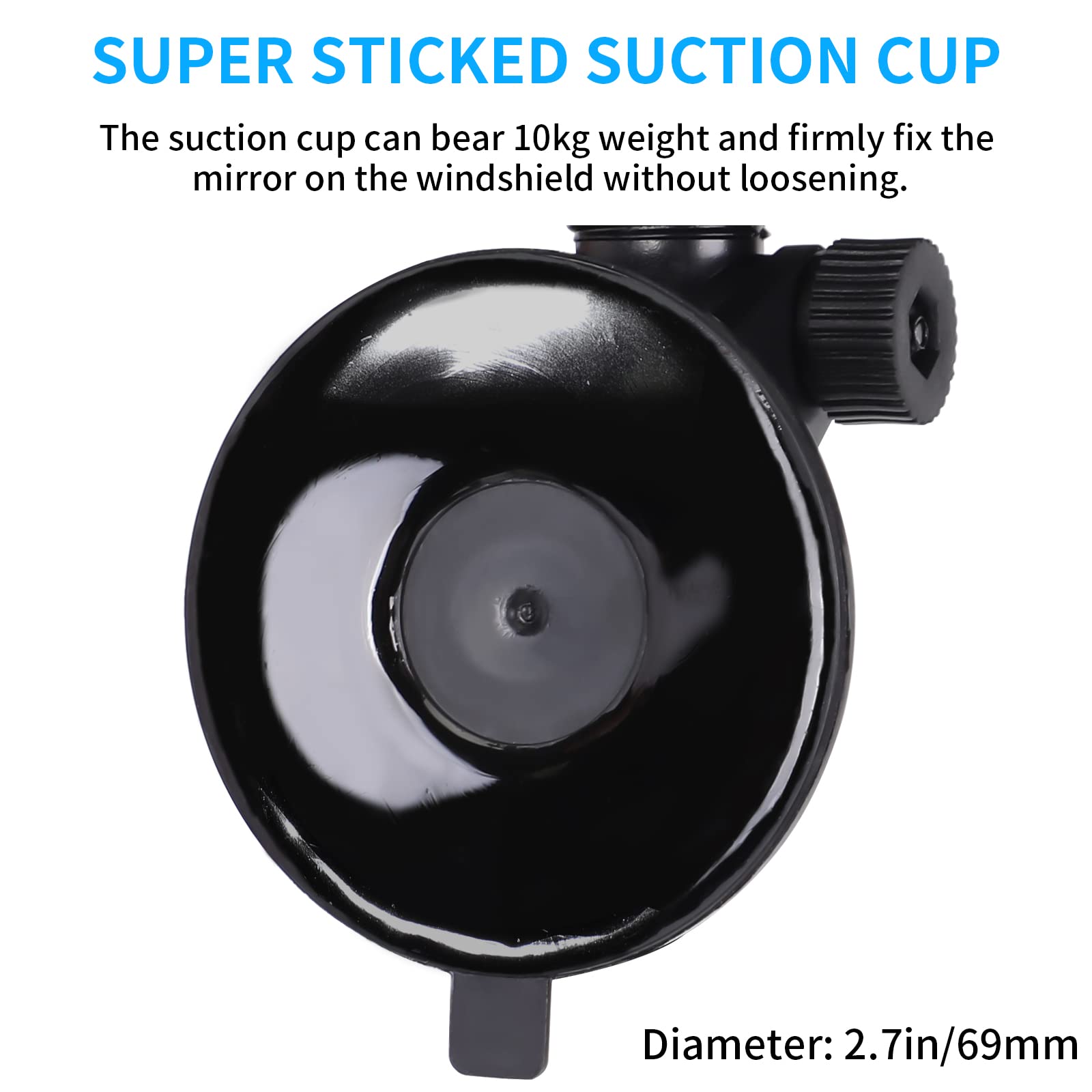 Universal Anti-Glare Rear View Mirror for Cars, Trucks, SUVs & Boats - 9.76