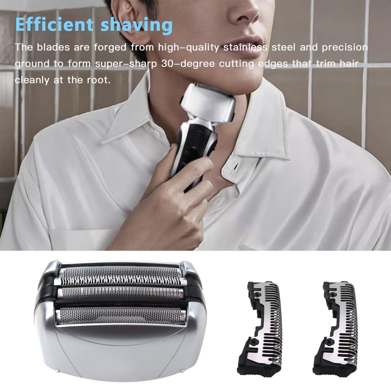 2024 Upgrade WES9020PC Replacement Foil & Blade Set for Panasonic ARC4 ES8243/ES8249/ES8343A/ES8349S Shavers - Smooth Shaving for Men's Grooming & Travel