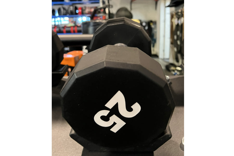 Warrior 12-Sided Urethane Dumbbell Set (5-50lbs) - Premium Weightlifting Equipment for Home Gym & CrossFit Training | Summer Sale