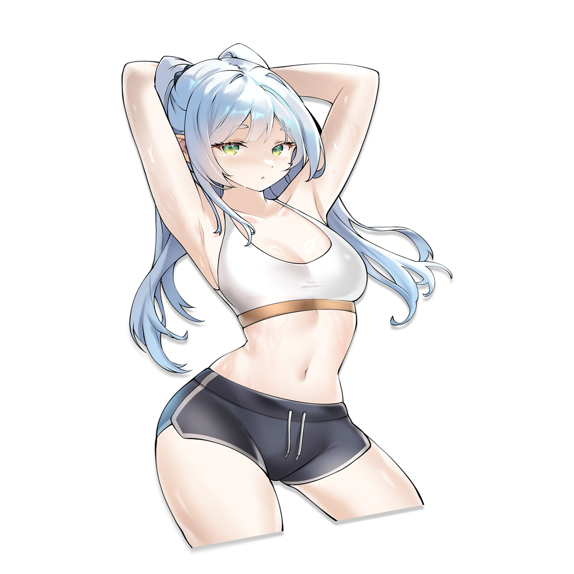 Secret Fitness Frieren Sticker - Anime Workout Motivation Decal for Gym Water Bottles, Laptops & Fitness Equipment | Perfect for Anime Fans & Fitness Enthusiasts
