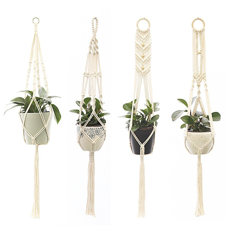 Handmade Macrame Plant Hanger for Indoor & Outdoor Decor - Boho Wall Hanging Planter for Home, Garden, and Patio Decorations